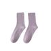 Women's & Men's Cotton Mid-Crew Socks With Soft Breathable Fabric, Solid Color & Starry Dot Design, Double Needle Stitching For All Seasons_viptrois.com