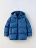 Kids Winter Puffer Jacket With Hood, Thickened Polyester Long Coat For Boys & Girls (Wine Red/Forest Green/Blue/Black), Warm Windproof Outerwear_viptrois.com