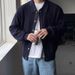 Pure Turn-down Collar Single-breasted Knitted For Men, Spring And Autumn American Style, New Simple Solid Color Casual Loose_viptrois.com