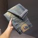 Spring And Summer American Yellow Mud Jeans Men's Heavy And Old Retro Washing Jeans Men's 3D Embossed Fat Jeans_viptrois.com
