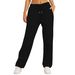 Unisex Fleece-Lined Sweatpants Comfortable Relaxed Fit Joggers For Men & Women, High Waist With Drawstring Soft Knit Fabric, Solid Color Casual Pants_viptrois.com