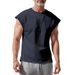 Men's Sleeveless Muscle Tank Tops, Breathable Summer Undershirts, Solid Color Loose Fit Casual Athletic Wear_viptrois.com