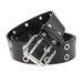 Punk Grommet Belt With Double Roller Buckle - Edgy Adjustable Waistband For Streetwear & Y2K Looks_viptrois.com