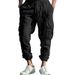 Men's Clothing Solid Color Overalls Linen Breathable Sports Pants Summer Fashion_viptrois.com