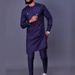 Men's Clothing New men's ethnic style suit striped long sleeved 2 piece suit holiday wedding men's suit_viptrois.com