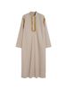 Men's Clothing New Men's Muslim Robe Arab Robe Long Sleeve Embroidered Robe_viptrois.com