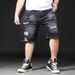 Guangzhou Xintang Jeans Summer Tide Brand Ripped Jeans Men's Fattened Plus Size Straight Pants Men's Large Size Men's Clothing_viptrois.com
