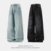 Men's Clothing Fashion Brand Ink Splashed Design Ripped Jeans For Men Autumn Style American Retro Washed Straight Leg Pants Silhouette Long Trousers_viptrois.com