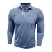 Men's Casual Business Polo Shirt Long Sleeve Cotton Blend Slim Fit Turn Collar Tops For Autumn Winter_viptrois.com
