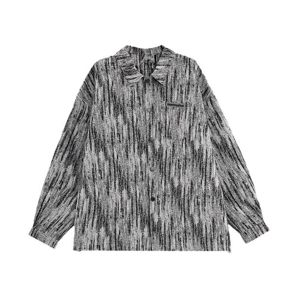 1 Autumn Winter New Striped Couple Small Fragrance Style Jacket American Street Loose Casual Men's Trendy Shirt_viptrois.com