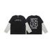 American-style Trendy Brand Men's Faux Two-piece Long-sleeve T-shirt With Washed Vintage High Street Digital_viptrois.com