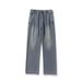 Vintage Starry Sky Pattern Jeans For Men, Spring And Autumn Style, Straight Loose Fit, Trendy American High Street_viptrois.com