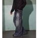 Unisex Distressed Tie-Dye Jeans – Oversized Wide-Leg Streetwear Pants With Lightning Wash & Retro Drop-Cuff Hem_viptrois.com