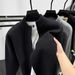 Men's Solid Color Knit Cardigan With Thick Fleece Lining, Winter Warm Zip-Up Stand Collar Sweater, Casual Pullover For Outdoor & Daily Wear_viptrois.com