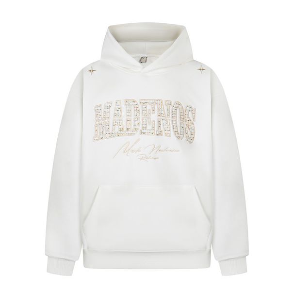 American Style Trendy Brand Letter Patch Embroidered Hoodie High Street Design Sense Niche Autumn Winter Men's Vibe_viptrois.com