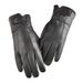 Men's Gloves Genuine Leather Gloves Autumn And Winter Plus Velvet Warm Pure Sheepskin Gloves Windproof Cold Proof Outdoor Cycling Driving Gloves_viptrois.com