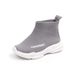 Children's Socks Shoes Boys And Girls Fly Woven Breathable Mesh Sneakers High Top Elastic Shoes_viptrois.com
