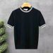 Men's Short Sleeve Knit Polo Shirt Classic Relaxed Fit Casual Breathable Summer Top_viptrois.com