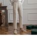 Men's Clothing Casual High Waist Suit Trousers Business Drape Straight Pants Retro Suit Nine Points Trousers_viptrois.com