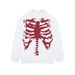 Heavyweight Cotton Streetwear Tee – Oversized Skull Print Long Sleeve Shirt (Relaxed Fit, Unisex Layering Essential) – Black/White_viptrois.com