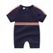 Baby Clothes, Clothing, Thin Style Boys And Girls, Summer Short Sleeved Jumpsuit For Newborns, Pure Cotton, Mesh Red,_viptrois.com