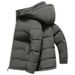 Men's Clothing Winter new white duck Silk cotton hooded Silk cotton jacket men's thickened youth trendy mid length Silk cotton jacket cold proof Silk cotton jacket_viptrois.com