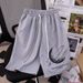 Men's Clothing Waffle Shorts Thin Casual Sports Pants Loose All Match Straight Shorts_viptrois.com