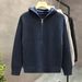 "Unisex Distressed Hooded Cardigan – Oversized Open-Front Knit Sweater With Mesh Detailing (M-3XL, Black/Navy/Gray)"_viptrois.com