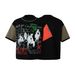 Men's Clothing Hiphop Wasteland Style Splicing Graffiti Rock Style T Shirt Street Casual Short Sleeve Tee Shirt_viptrois.com