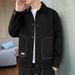 Spring And Autumn New Collar Men's Slim Fit Korean Version Top Jacket Internet Celebrity Same Style Casual Thin Coat_viptrois.com