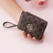 Wallet Women's Short Female Wallet Cross Border New Tri Fold Zipper Coin Purse Simple Fashion Old Pattern Card Bag_viptrois.com