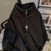 Hoodie Jacket, Pure Black Pile Collar, Assault Hoodie For Men_viptrois.com