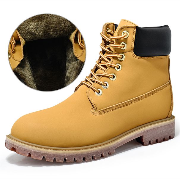 Men's & Women's Genuine Leather Martin Boots - Unisex Winter Snow Boots With Faux Fur Lining, Waterproof & Breathable For Outdoor Adventures_viptrois.com