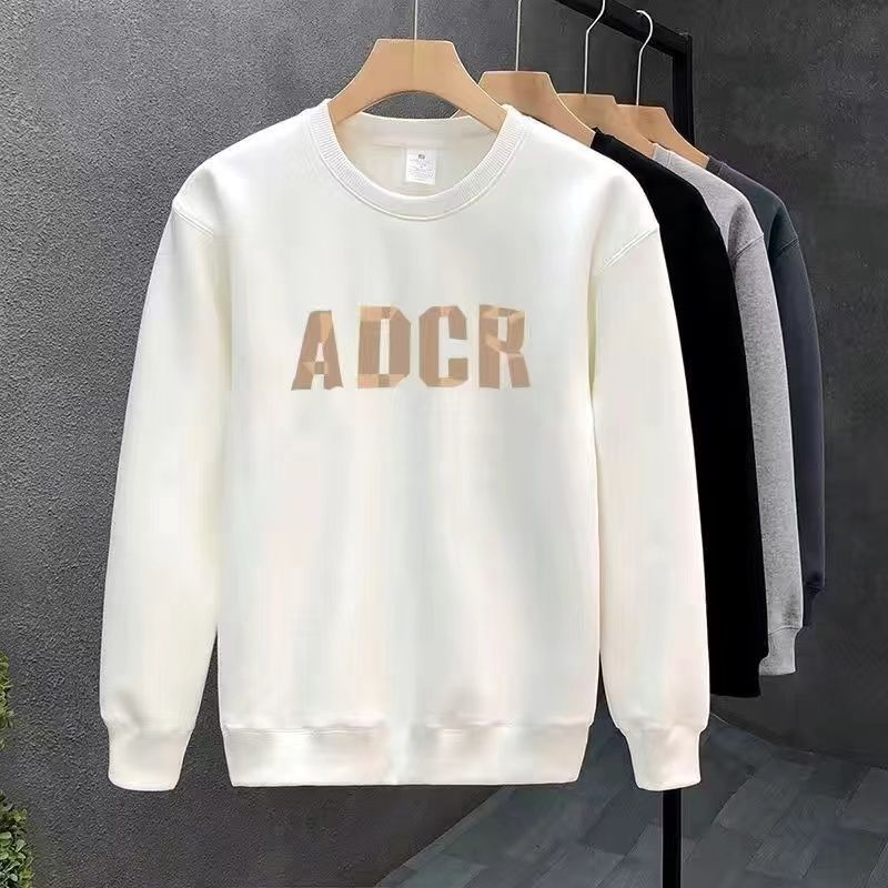Autumn Winter New Trendy Men's Sweatshirt Round Neck Youth Fleece Thickened Fashion Loose Long Sleeve High School_viptrois.com