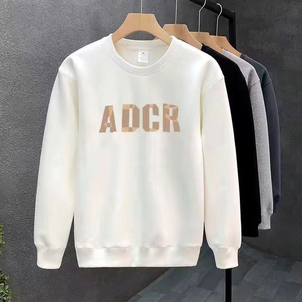 Autumn Winter New Trendy Men's Sweatshirt Round Neck Youth Fleece Thickened Fashion Loose Long Sleeve High School_viptrois.com