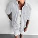 Men's Sports Casual Suits Corduroy Men's Shirts Fashion Trend Short Sleeved Men's Suits_viptrois.com
