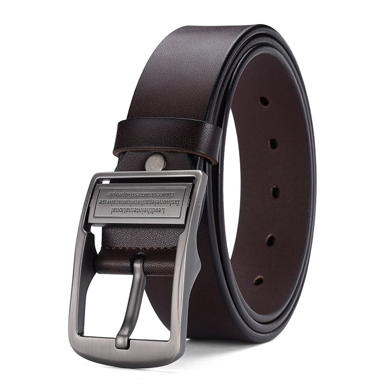 New Leather Cowhide Men's Belt Fashion Metal Alloy Pin Buckle Adult Luxury Brand Jeans Business Casual Waist Male Strap Brand_viptrois.com