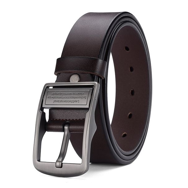 New Leather Cowhide Men's Belt Fashion Metal Alloy Pin Buckle Adult Luxury Brand Jeans Business Casual Waist Male Strap Brand_viptrois.com