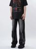 Men's Clothing High Street Niche Design Jeans Retro Trend Straight Loose Drooping Wide Leg Pants_viptrois.com