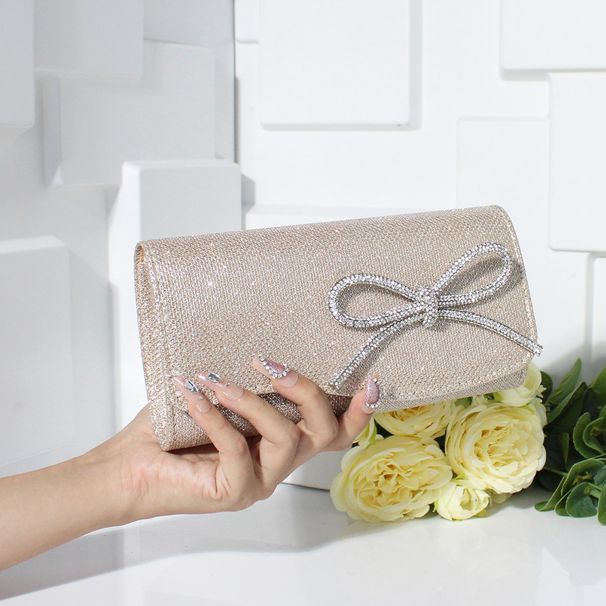 Women’s Bags Fashion Diamond Bow Evening Bag Clutch Bag Crossbody Chain Temperament Ball Bag Dress Bag_viptrois.com