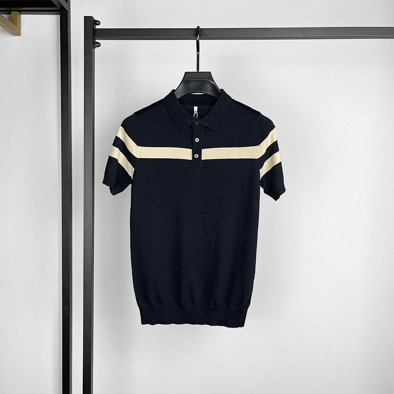 Summer Style Slim Fit Men's Polo Shirt Short Sleeve INS Trendy Lapel Top For Men_viptrois.com