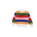 Mother & Kids Children's Rainbow Sweater Boys 2024 Autumn And Winter Baby Loose Lazy Top Girls Striped Knitted Pullover_viptrois.com