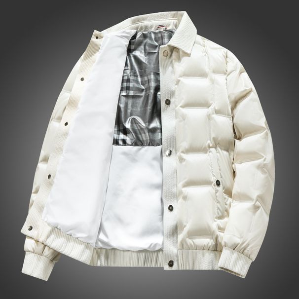 Winter New Live Stand Collar Down Jacket Men's Casual Cold-Proof Warm Workwear Windbreaker Coat For Youth_viptrois.com