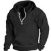 Men's Thickened Hooded Sweatshirt - Winter Pullover Fleece Jacket With Custom Print (Black, Navy, Brick Red, Beige, Light Gray, Dark Gray, Green)_viptrois.com