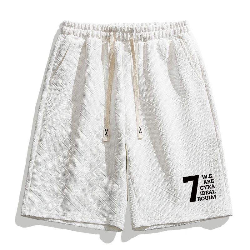 Men's Clothing Thin Casual Cute Printed Shorts Knee Length Loose Pants Quick Drying Sports Ice Silk Casual Shorts_viptrois.com