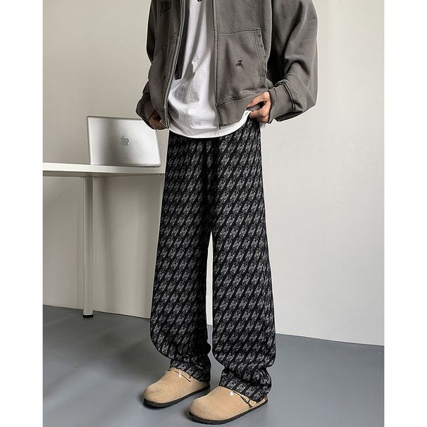 Men's Clothing Casual pants men's autumn trendy American loose straight pants 2024 autumn new all match drape sports pants_viptrois.com