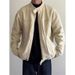 2025 American Washed Canvas Denim Men's Spring And Autumn Stand Collar Design Casual Jacket Top_viptrois.com
