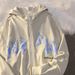 Men's Clothing Letter Print Hoodie Cardigan Zipper Sweater Casual Jacket_viptrois.com