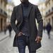 Men's Clothing Military Green Wool-Blend Peacoat – Slim Fit Casual Overcoat For Men (S-XXL)_viptrois.com