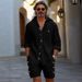 Men's Casual Hooded Shirt & Shorts Set - Lightweight Cotton Blend, Breathable & Comfortable, Streetwear Outfit For Gym, Beach, Travel_viptrois.com